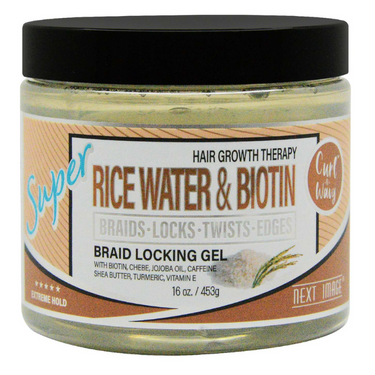 Super Rice Water & Biotin Braid Locking Gel – 16 oz - ANNS BEAUTY SUPPLY